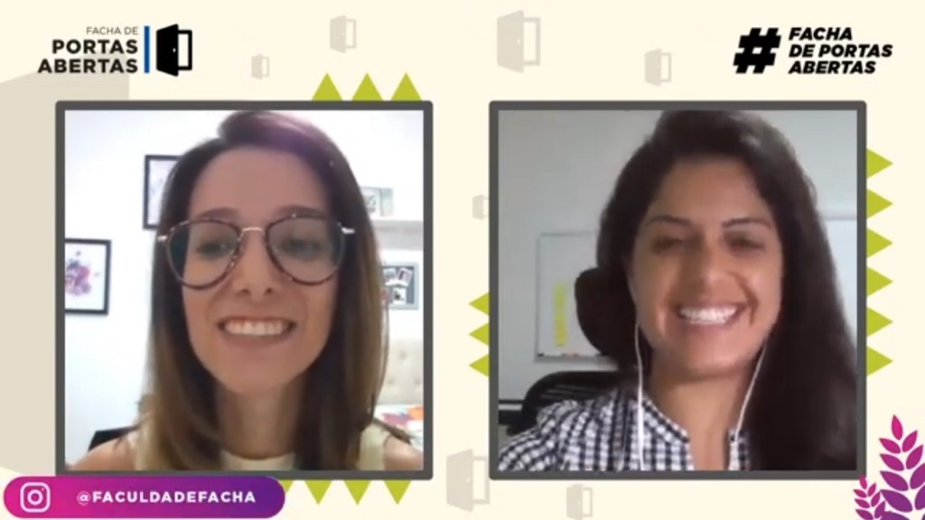 A live “Faz Direito, Meninx!” com Luciana Picanço e Luana Neto realizada em 06/08 (Foto: Reprodução)  